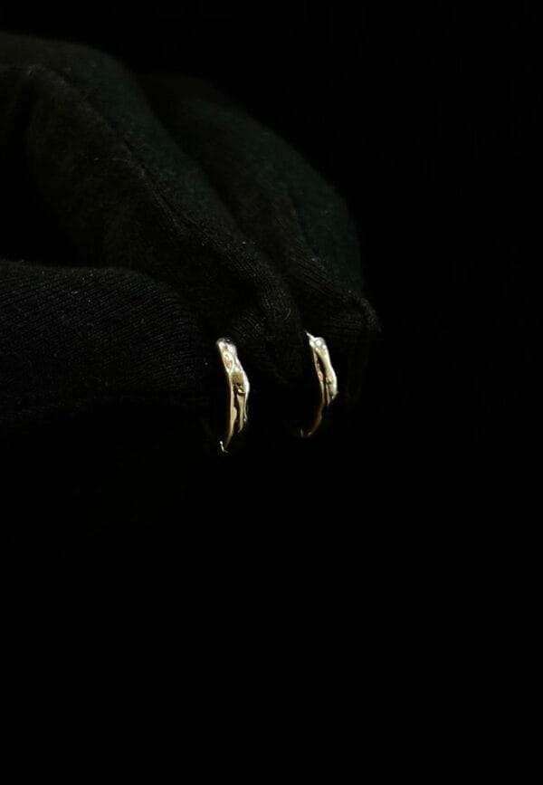 Black Stud & Sleek Silver Hoop Earring Set