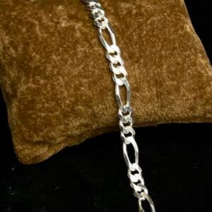 Sterling Silver Figaro Chain Bracelet