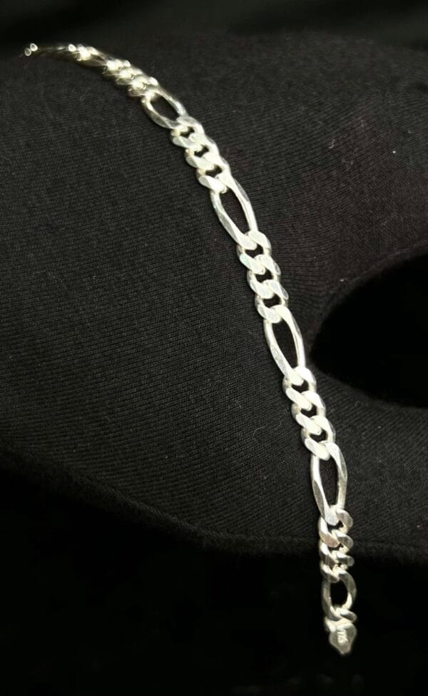 Sterling Silver Figaro Chain Bracelet