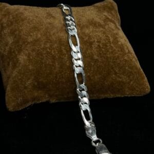 Silver Figaro Chain Bracelet