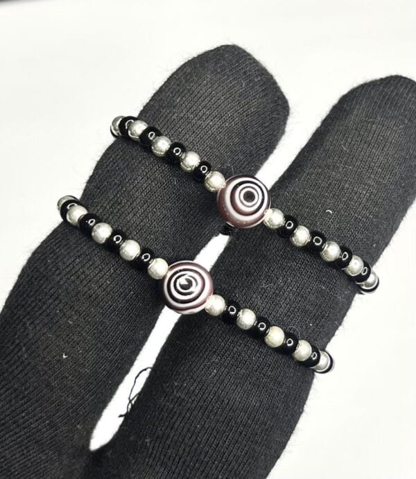 Brown Spiral Eye Silver Baby Nazariya