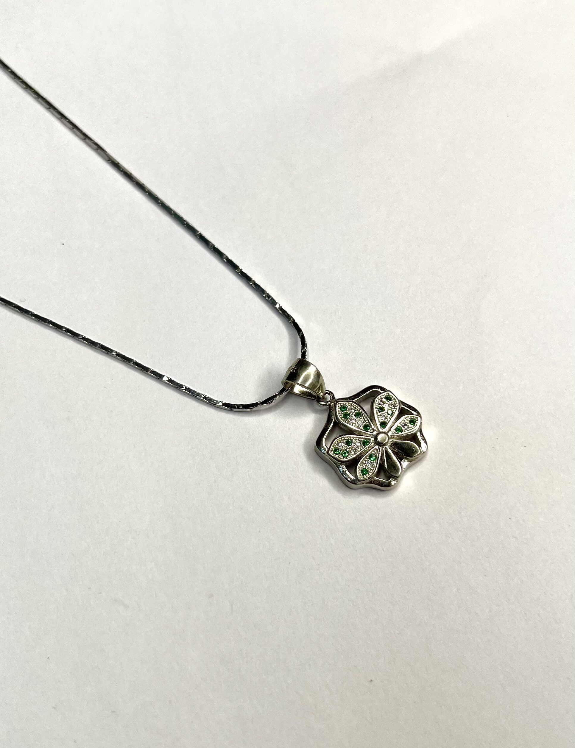 Emerald Blossom Pendant