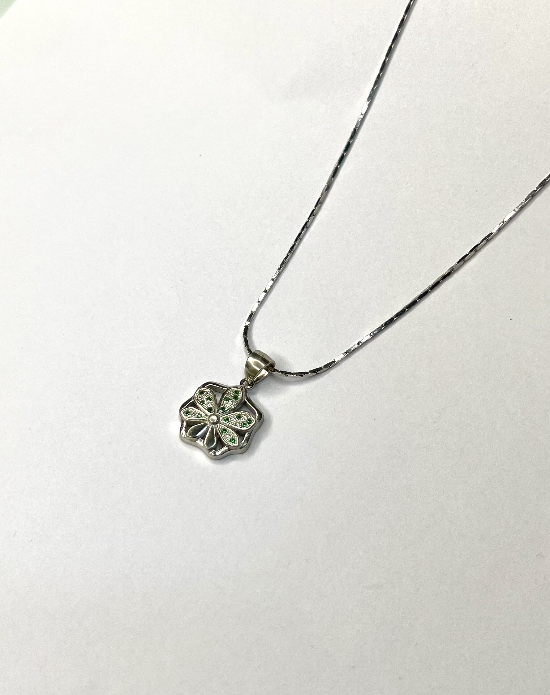 Emerald Blossom Pendant