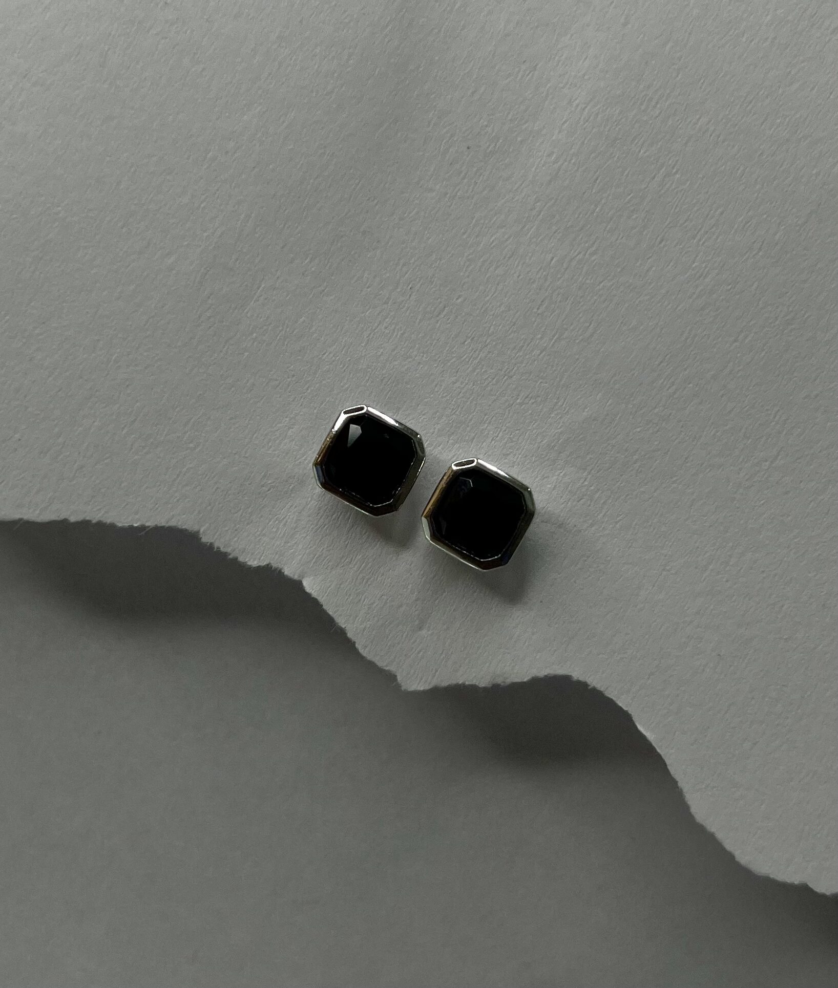 Noir Hexa Studs