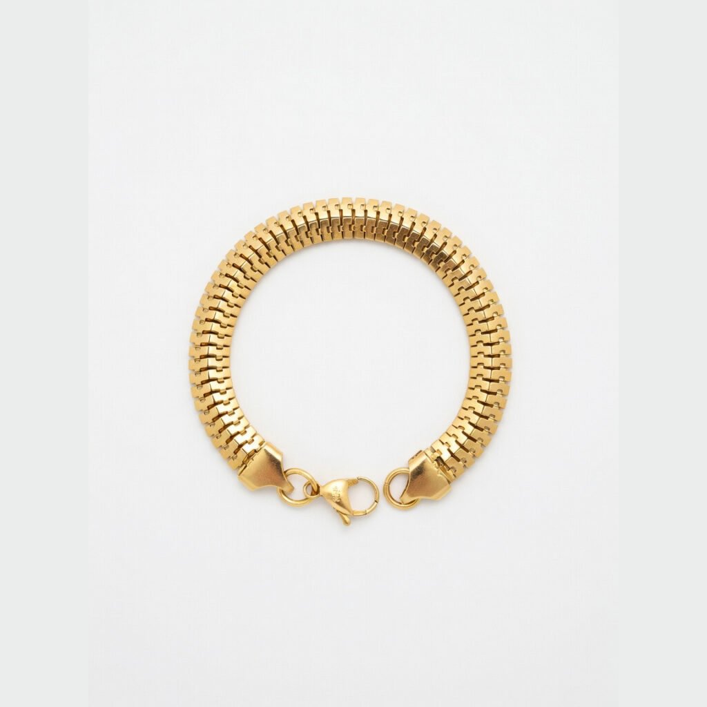 Gold-Plated Watch-Link Bracelet