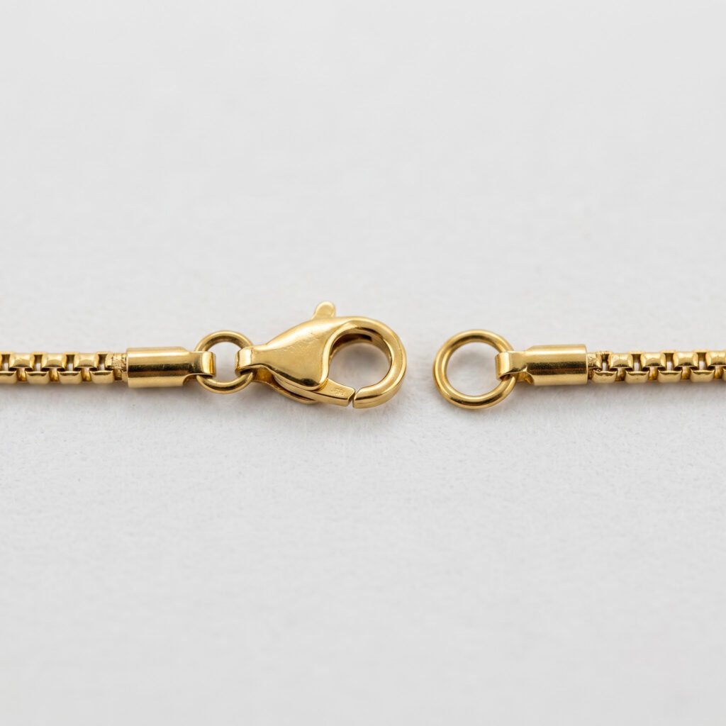 Gold-Plated Round Box Chain