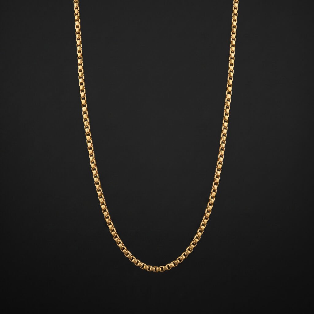 Gold-Plated Round Box Chain