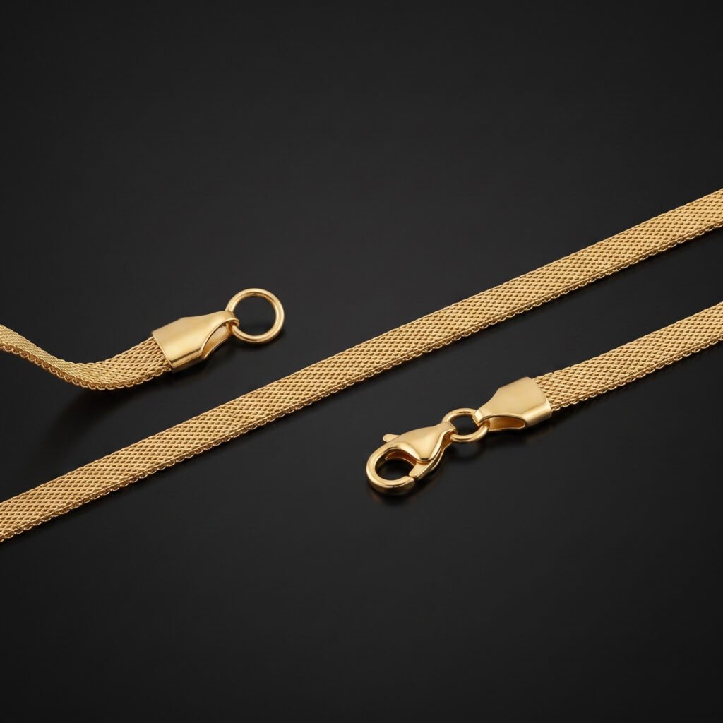 Gold-Plated Milanese Mesh Chain