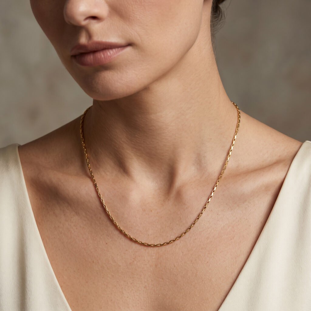 Gold-Plated Flat Mariner Chain