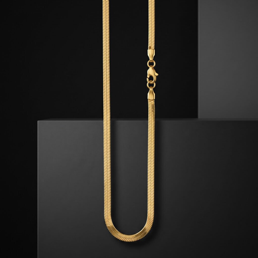 Gold-Plated Herringbone Chain