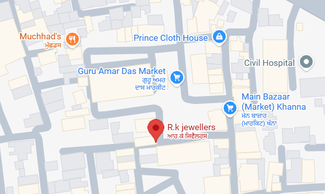 Map showing RK Jewellers, Guru Amar Dass Market, Khanna