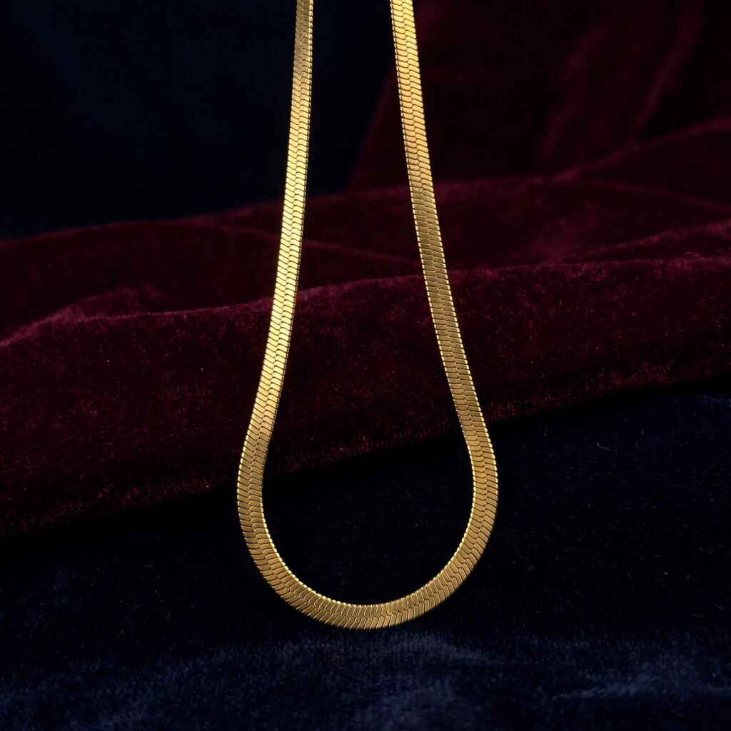 Gold-Plated Herringbone Chain