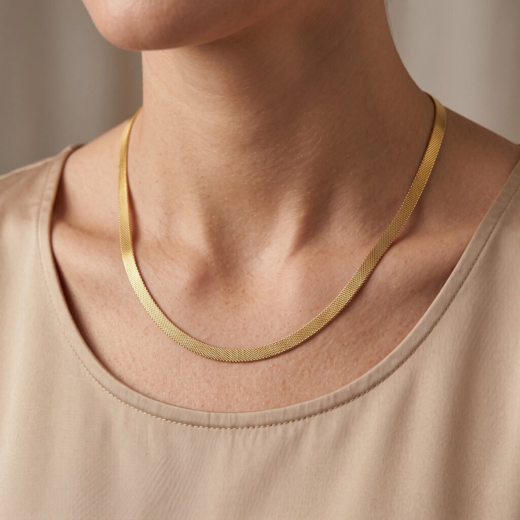 Gold-Plated Milanese Mesh Chain