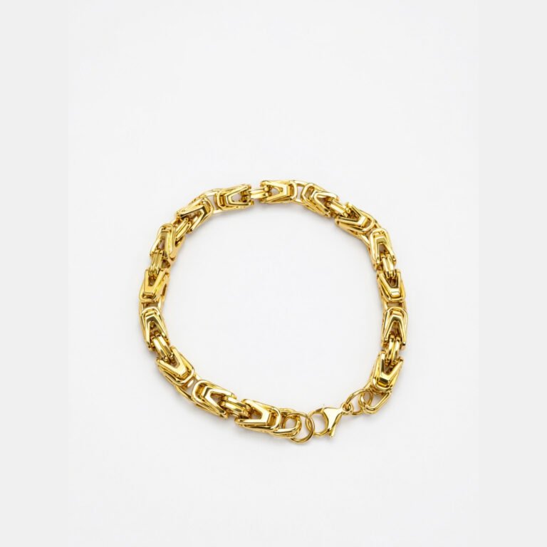 gold plated byzantine king bracelet