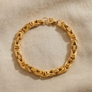gold plated byzantine king bracelet