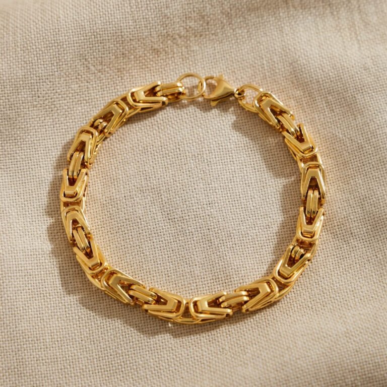 gold plated byzantine king bracelet
