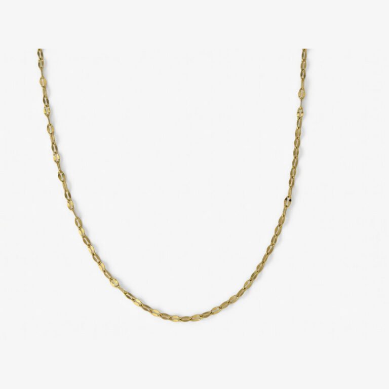 gold plated dainty mirror chain