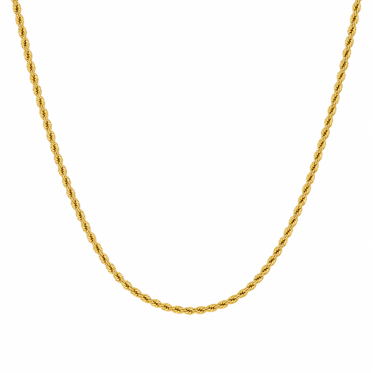 gold plated rope chain