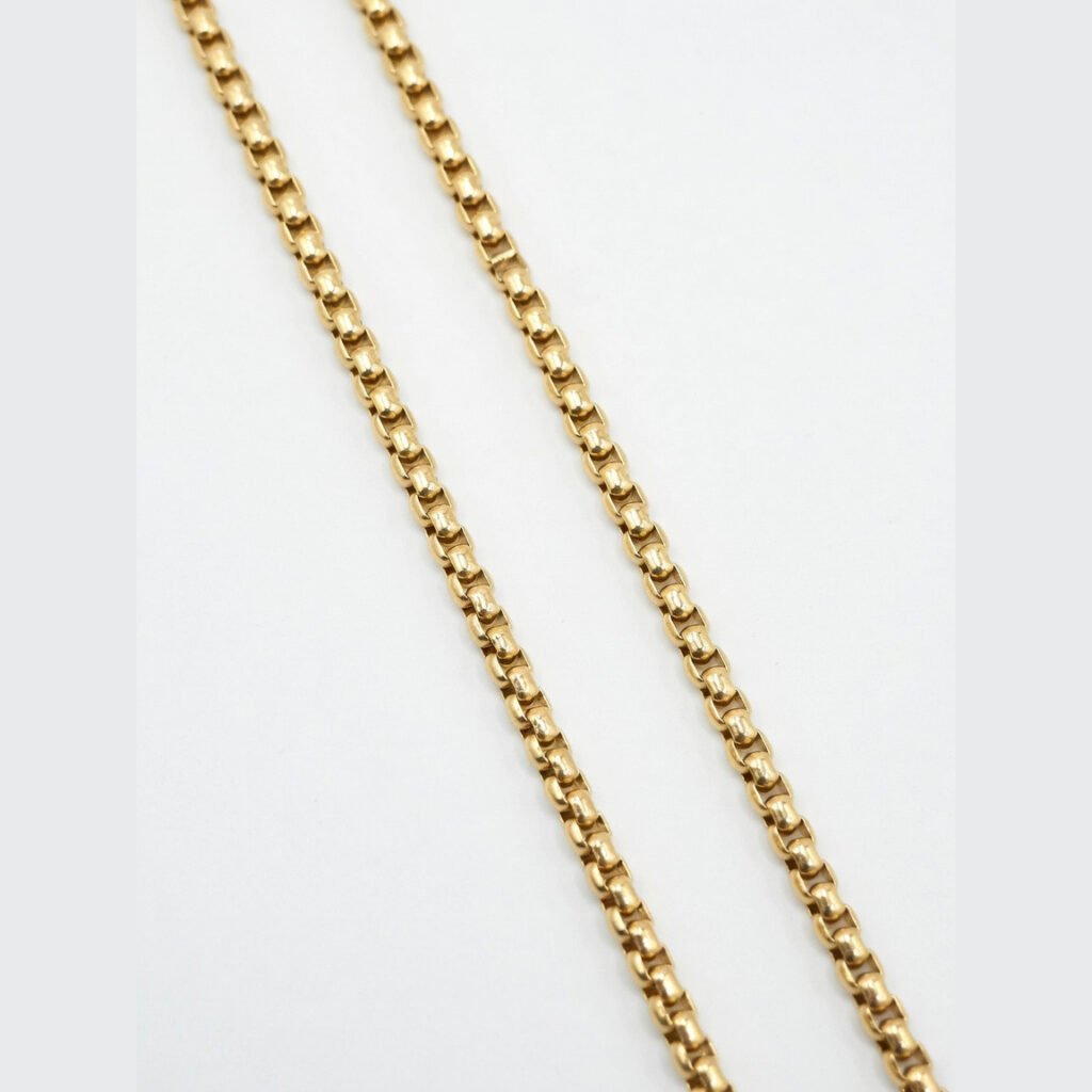 Gold-Plated Round Box Chain