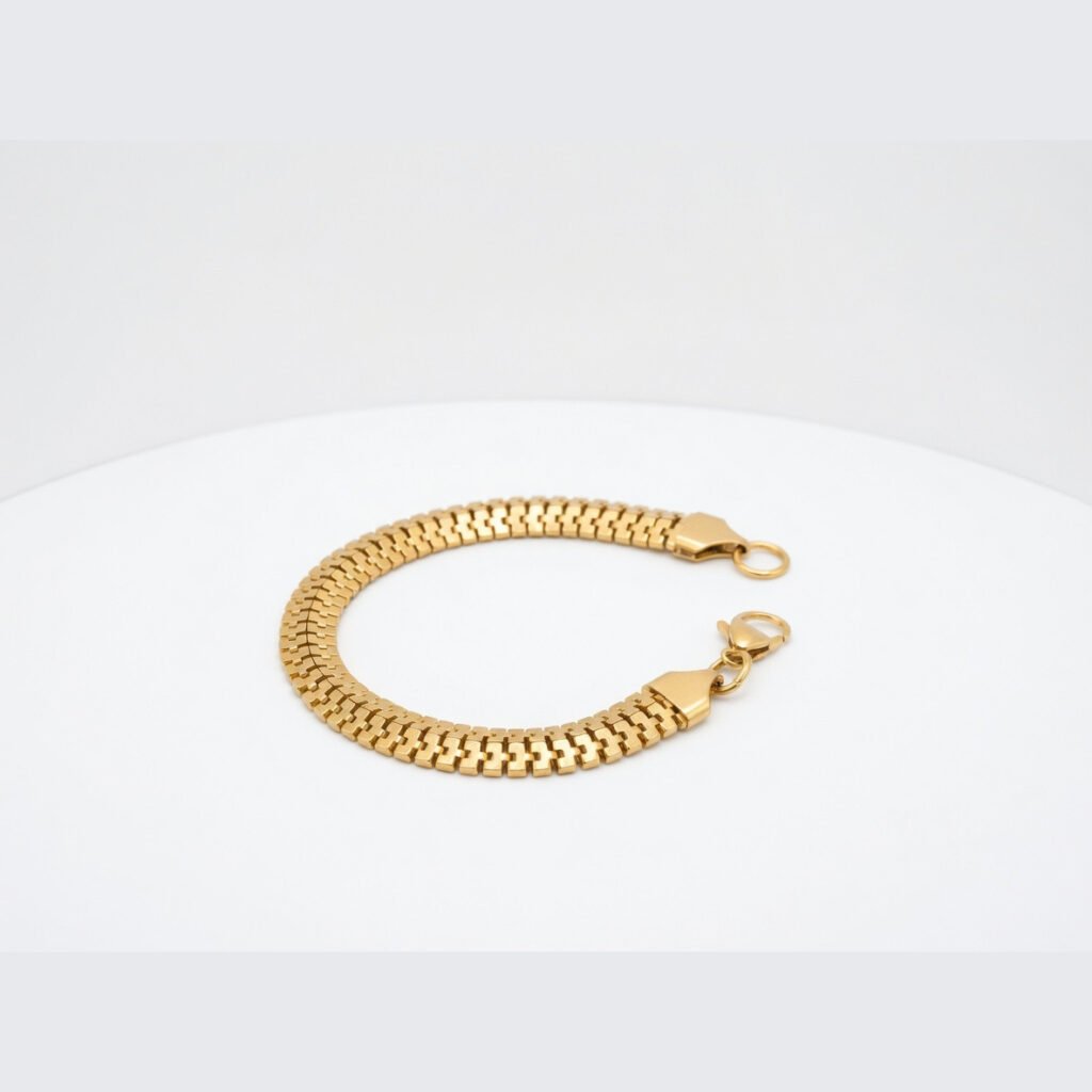 Gold-Plated Watch-Link Bracelet