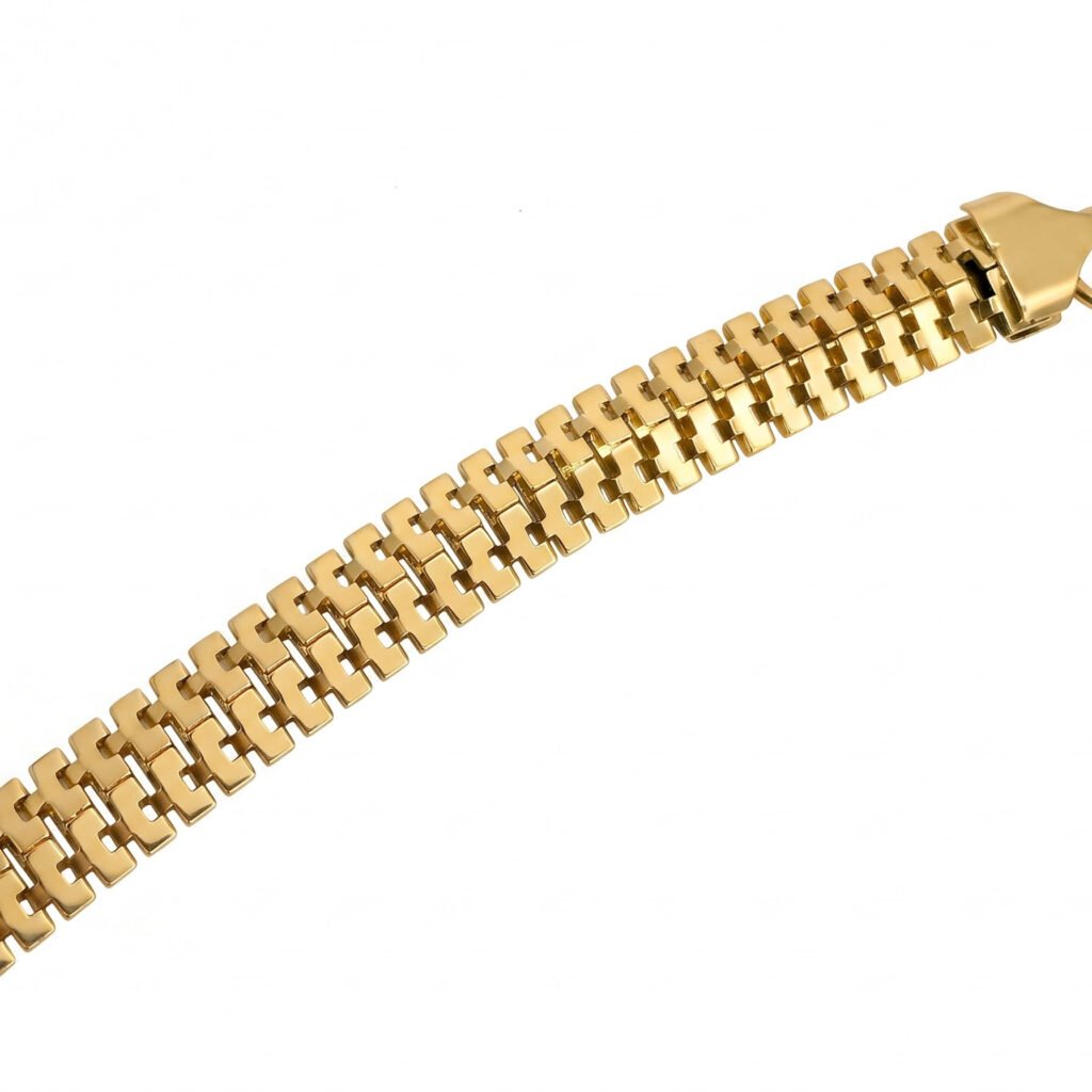 Gold-Plated Watch-Link Bracelet