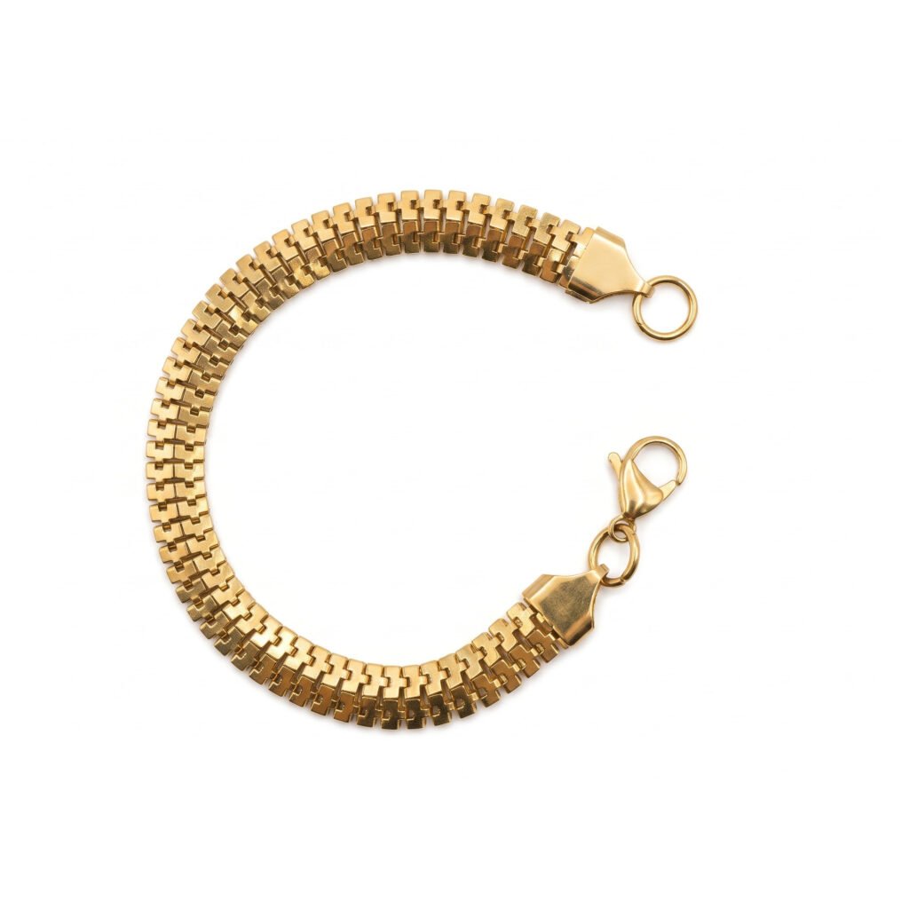 Gold-Plated Watch-Link Bracelet