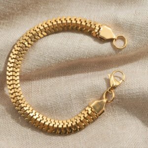 gold plated watch link bracelet