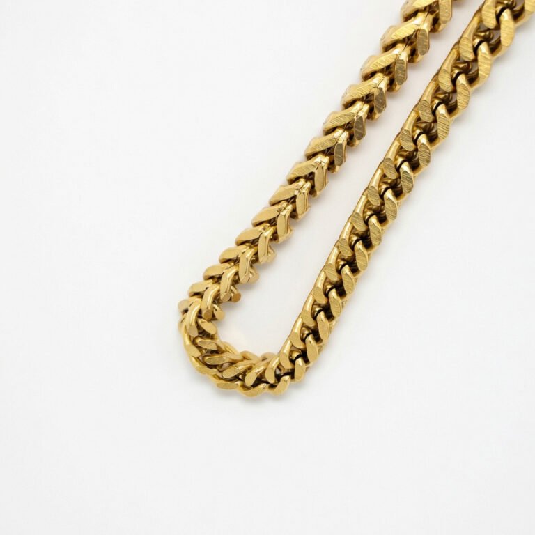 gold plated wheat chain