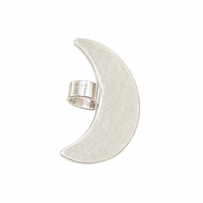Silver Crescent Moon Ring