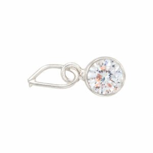 Silver Round Solitaire Pendant